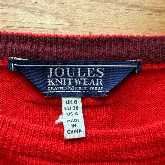 Joules Red Sweater with White Dog Design - Picture 2 of 6